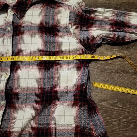 H&M Oversized Flannel Shirt Jacket with Side Pockets Womens XL - Picture 7 of 9